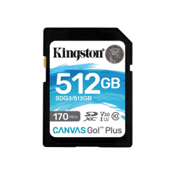 Memoria Sd Kingston Canvas Go Plus 512gb C10 U3 V30 170mb/s