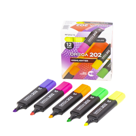 RESALTADORES OMEGA 202 COLORES FLÚO COMPRAS CLICK