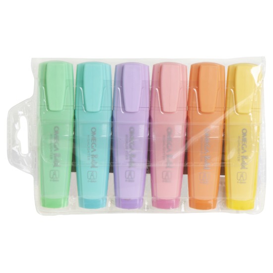 Marcador Resaltador Omega Pastel Pack X6 Compras Click