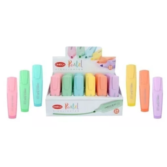 Marcador Resaltador Omega Pastel Pack X6 Compras Click
