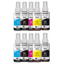Tinta Epson T664 Pack X 10 De Colores Compras Click