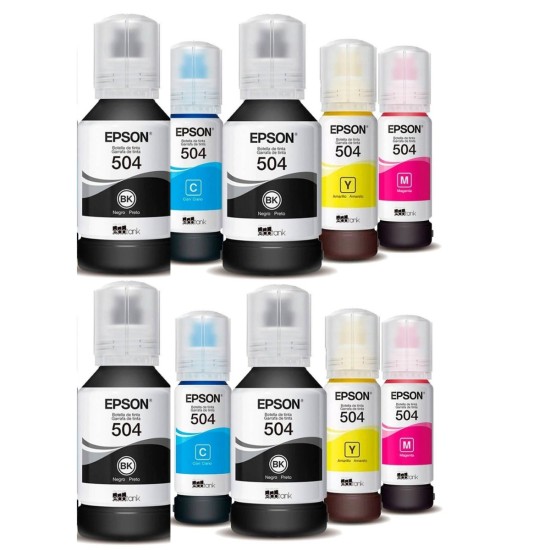 Tintas Epson Originales T504 Kit X 10 Colores ComprasClick