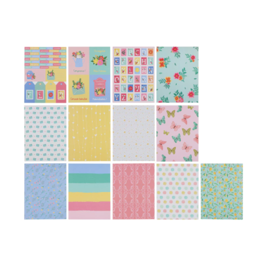 Block Papeles Ilustrados- X 24 H. Correo Bonito Ibi Craft