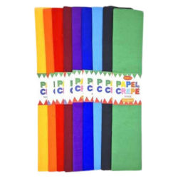 Papel Crepe de 50x200cm 1 unidad variedad de colores