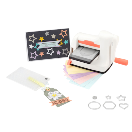 TROQUELADORA DE CORTE Y ESTAMPADORA DE RELIEVES IBI CRAFT  3" con 7 troqueles de corte