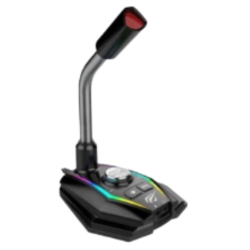 Microfono Havit Gk-56 Gamer Pc Luces Rgb Base Escritorio