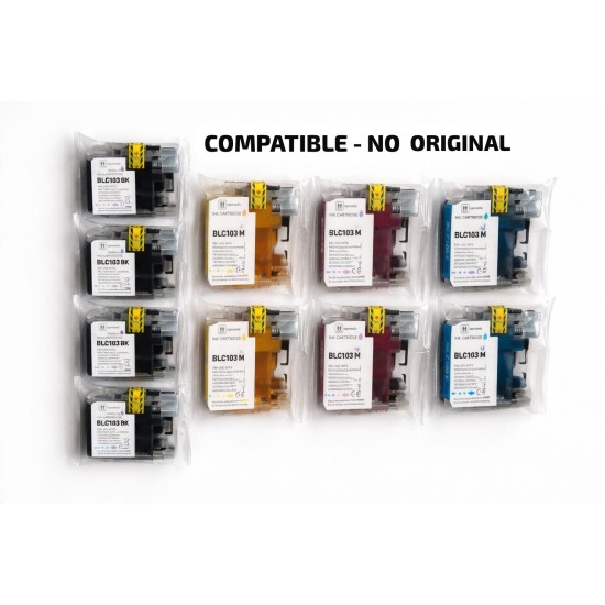 10 Cartuchos Xl Lc101 Lc103 Para Brother J152 J470