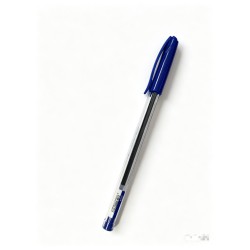 Bolígrafo 0.7mm Tinta Azul Cuerpo Transparente Plus Office 