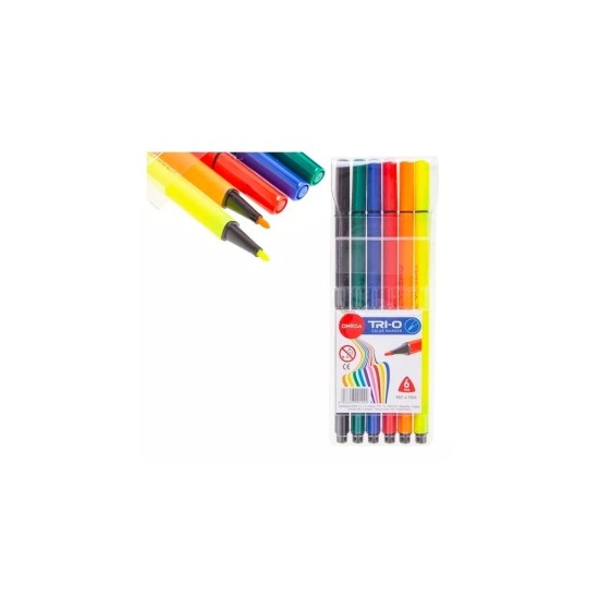Marcadores Infantiles Trazo Fino Tri­­­­­-o 6 Unidad
