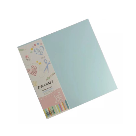 Pack 36 Cartulinas Ibi Craft 6 Colores Pasteles 180g 30x30cm