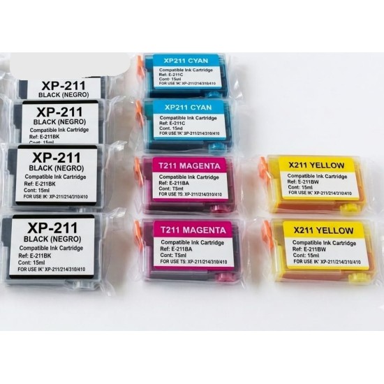 10 Cartuchos Compatibles  Xp211, Xp201, Xp101, Xp401 Xp211
