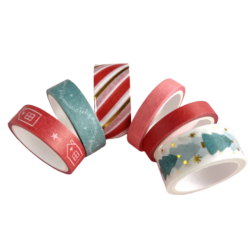 Cinta Adhesiva Decorativa 6 Rollos Fiesta Sueños De Navidad