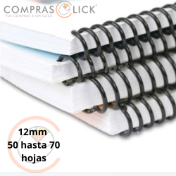 Espiral Plástico 12mm Rulo Encuadernación Pack X 10  Negro Espiral Plástico 12mm Rulo Encuadernación Pack X 10  Negro