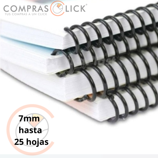 Espiral Plástico 7mm Rulo Para Encuadernación 10 Unidades
