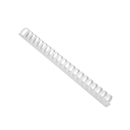 Rulo Chato Blanco 10mm Para Encuadernación Canutillo X50