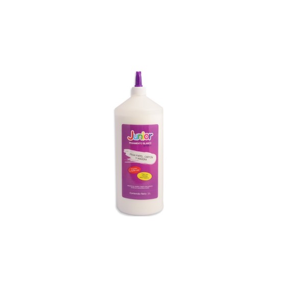 Cola Vinilica Junior 1l Pegamento Blanco Comprasclick Blanco