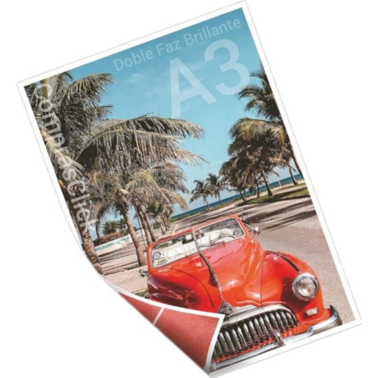 Papel Foto A3 Doble Faz Brillo 110g 100 hojas