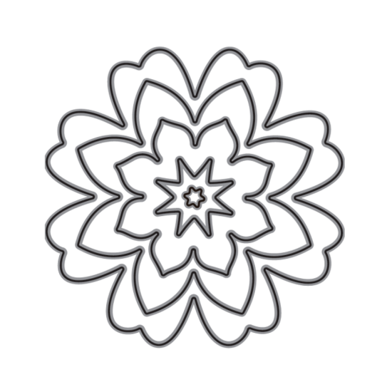 TROQUEL DE CORTE, FORMA FLOR 2 P/MÁQ TROQUELADORA DE 3" Y 6"