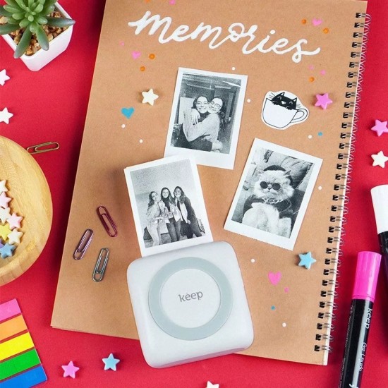 Mini Impresora Térmica Bluetooth + rollo Papel Keep