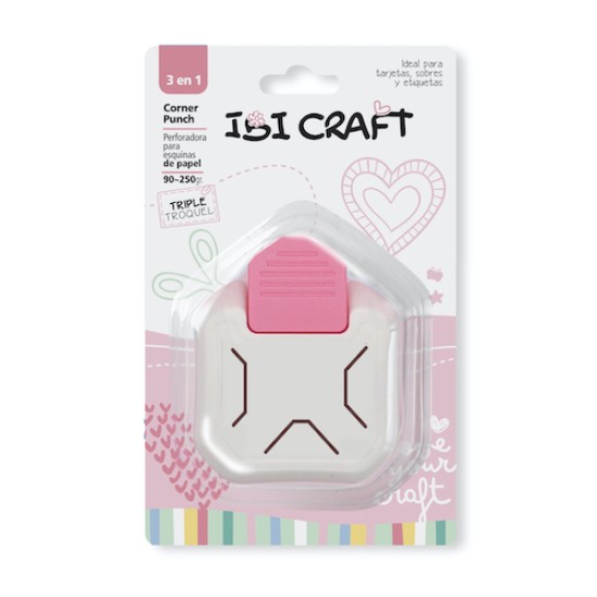 Perforadora De Esquinas 3 Aperturas de Corte Recto Ibi Craft
