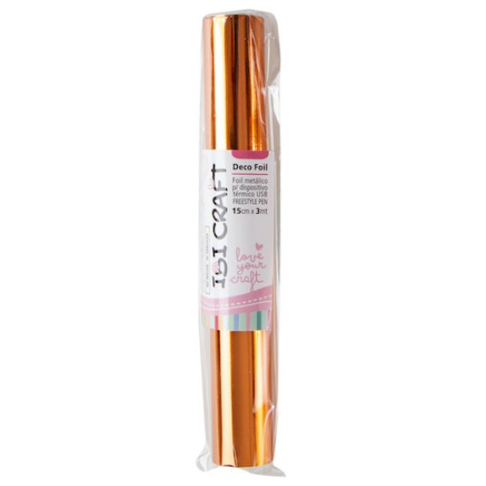Foil Ibi Craft 15cm x 3mts para lápiz térmico Color Cobre