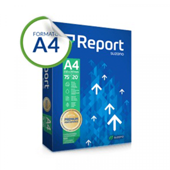 Papel en resma Report color blanco A4 75 grs Paquete x 500 hojas