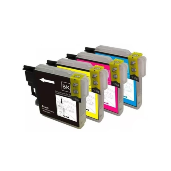 10 Cartuchos Compatibles con Dcp-j125 J140w J410 LC-60 LC-61 