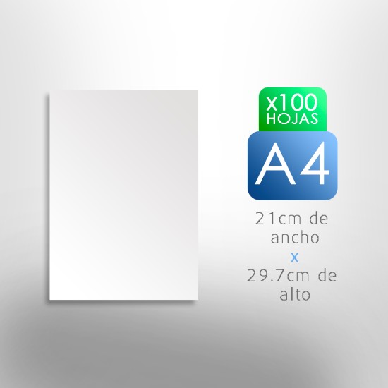Papel para Sublimación A4 100 hojas Rígidos y Textil Click