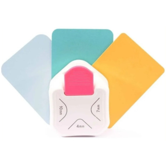Perforadora De Esquinas Curvas 3 Tipos De Corte P/ Tarjetas