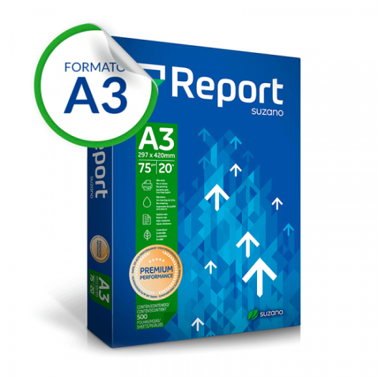 Papel Fotocopia Report Premium A3 75 grs 500 hojas