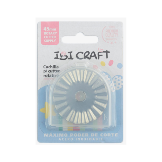 SET x 3 CUCHILLAS ROTATIVAS Ibi Craft 45 mm CORTES SURTIDOS