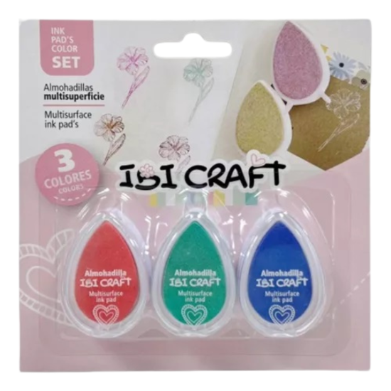 Set De 3 Almohadillas De Colores Ibi Craft Multisuperficies