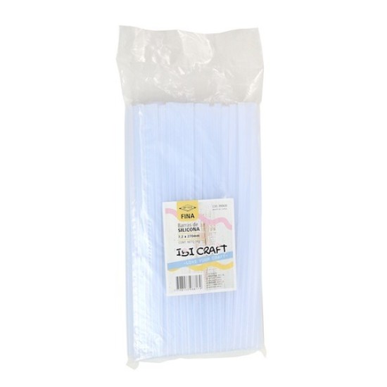 Silicona en Barra Fina 80 Unidades 27cm X 7.2cm  IbiCraft 