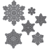 TROQUEL DE CORTE FORMA COPOS DE NIEVE P TROQUELADORA DE 6"