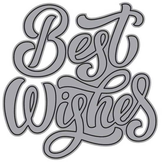 TROQUEL FORMA "BEST WISHES" P/MÁQ. TROQUELADORA DE 3" Y 6"