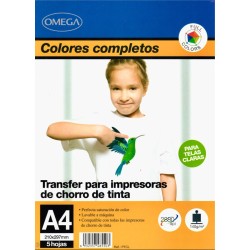 Papel Transfer A4 Omega Telas Claras Personaliza Tus Prendas