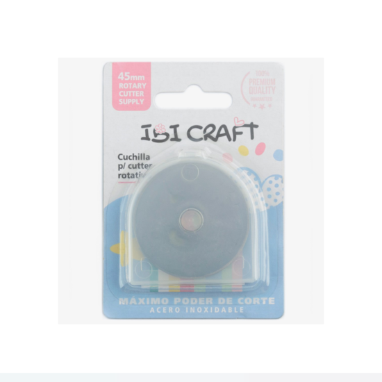 Set X 2 Cuchillas Rotativas Ibi Craft, 45 Mm, Corte Recto