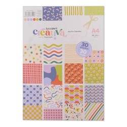 Papeles Ilustrados A4 180g 30 Hojas Creativa Surtidos