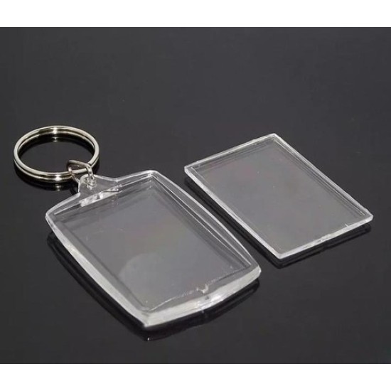 Llavero Acrílico Transparente 4.5 x 3.3cm Souvenirs 100 uni