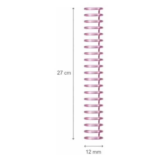 20 Espirales Wire Dobles Metálicos 12mm Para Encuadernación
