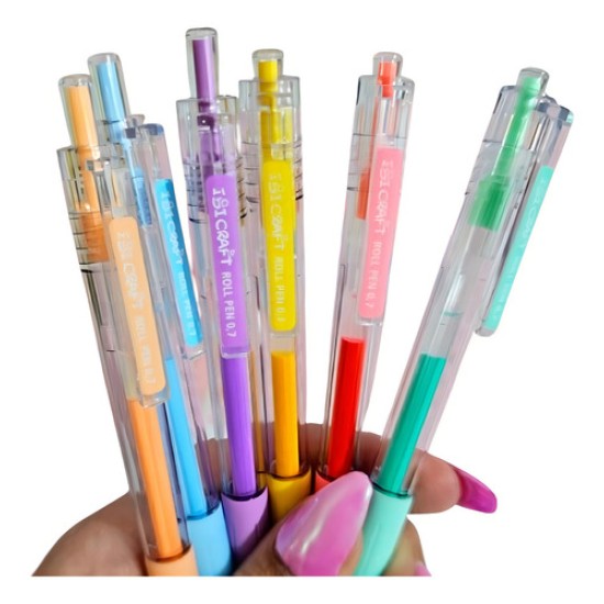 Bolígrafo Retráctil Ibi Craft Tendance Pastel Trazo Suave X6