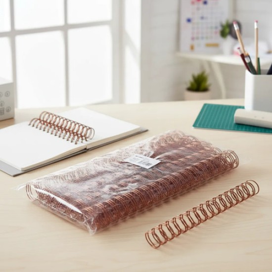 16 Espirales Wire A4 19.0mm Doble Metálicos Ibi Craft