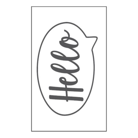 Troquel De Corte Forma  Hello  P/ Troqueladora De 3  Y 6