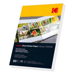 Papel Adhesivo Fotográfico Kodak Brillo Premium 135g A4 20hs