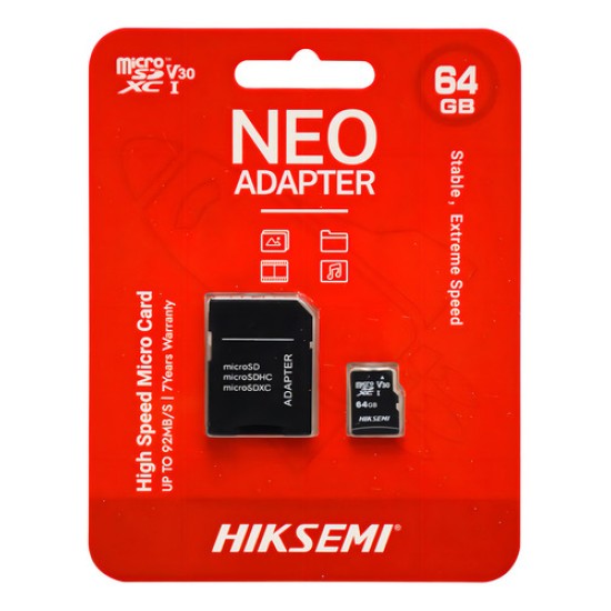 Tarjeta de Memoria Hiksemi 64GB con Adaptador SD