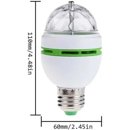 Lampara Led Giratoria Para Fiesta Zg Rgb Led 3w Efecto Disco