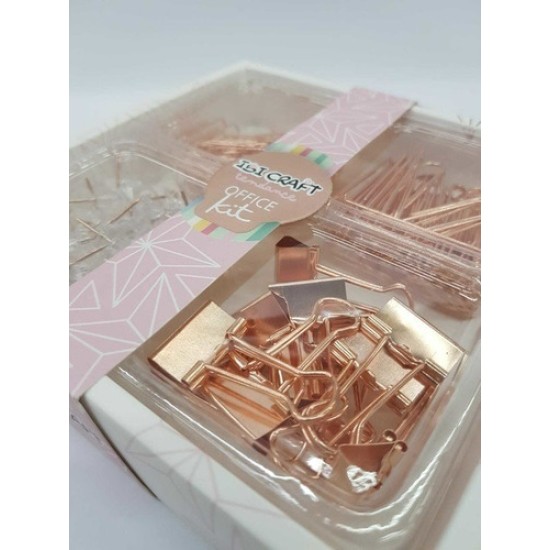 Kit Office Tendance Set De Escritorio Rosa Metálico X4