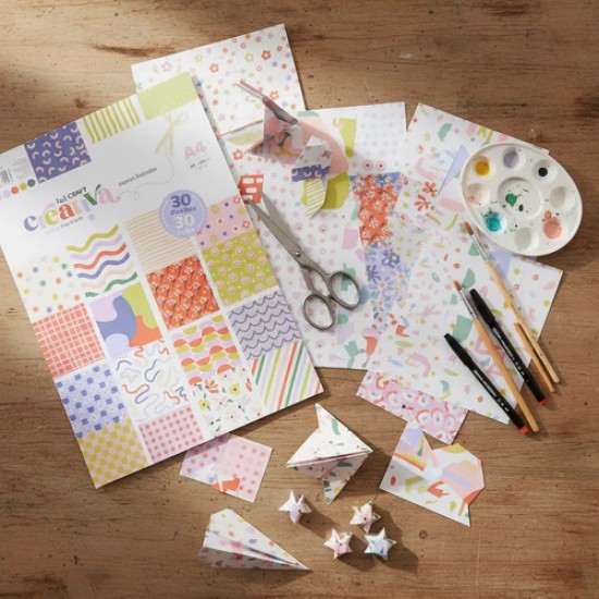 Papeles Ilustrados A4 180g 30 Hojas Creativa Surtidos