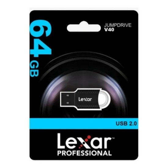 Pendrive Lexar JumpDrive V40 64GB USB 2.0 Compatible con PC y Notebook