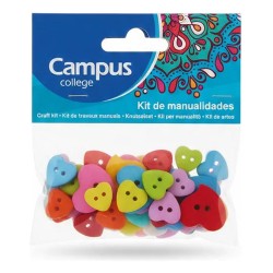 Confetti Campus Botones Forma Corazón Colores Comprasclick